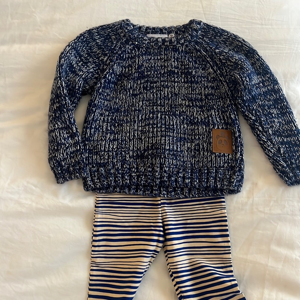Mini Rodini Sweater & Legging Set. PERFECT CONDITION. Size 104/110